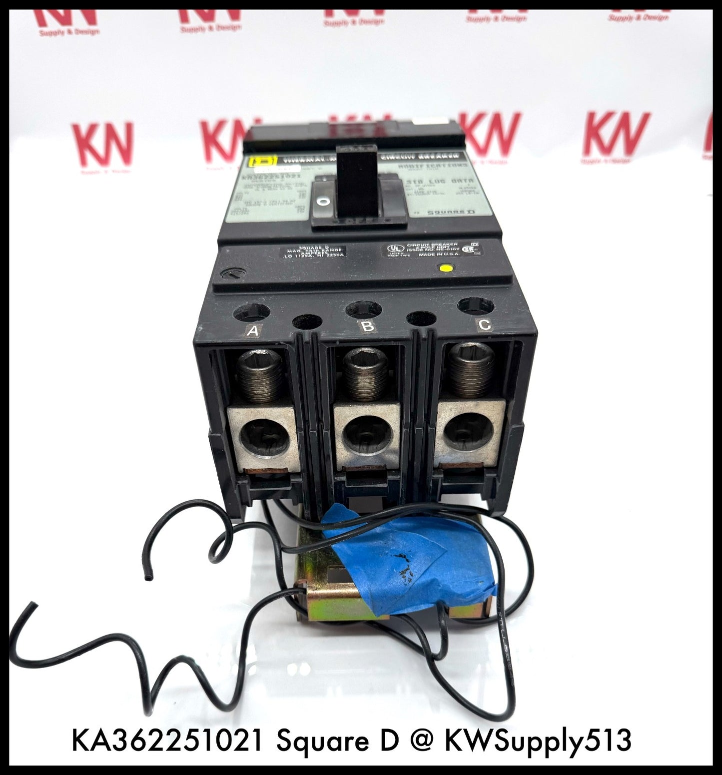 KA362251021~Square D KA362251021 225A   600Vac Circuit Breaker with Shunt-Used