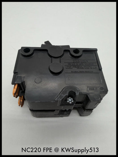 NC220~ FPE NC220 20A 2P 1PH 240V 10KA Circuit Beaker-Used