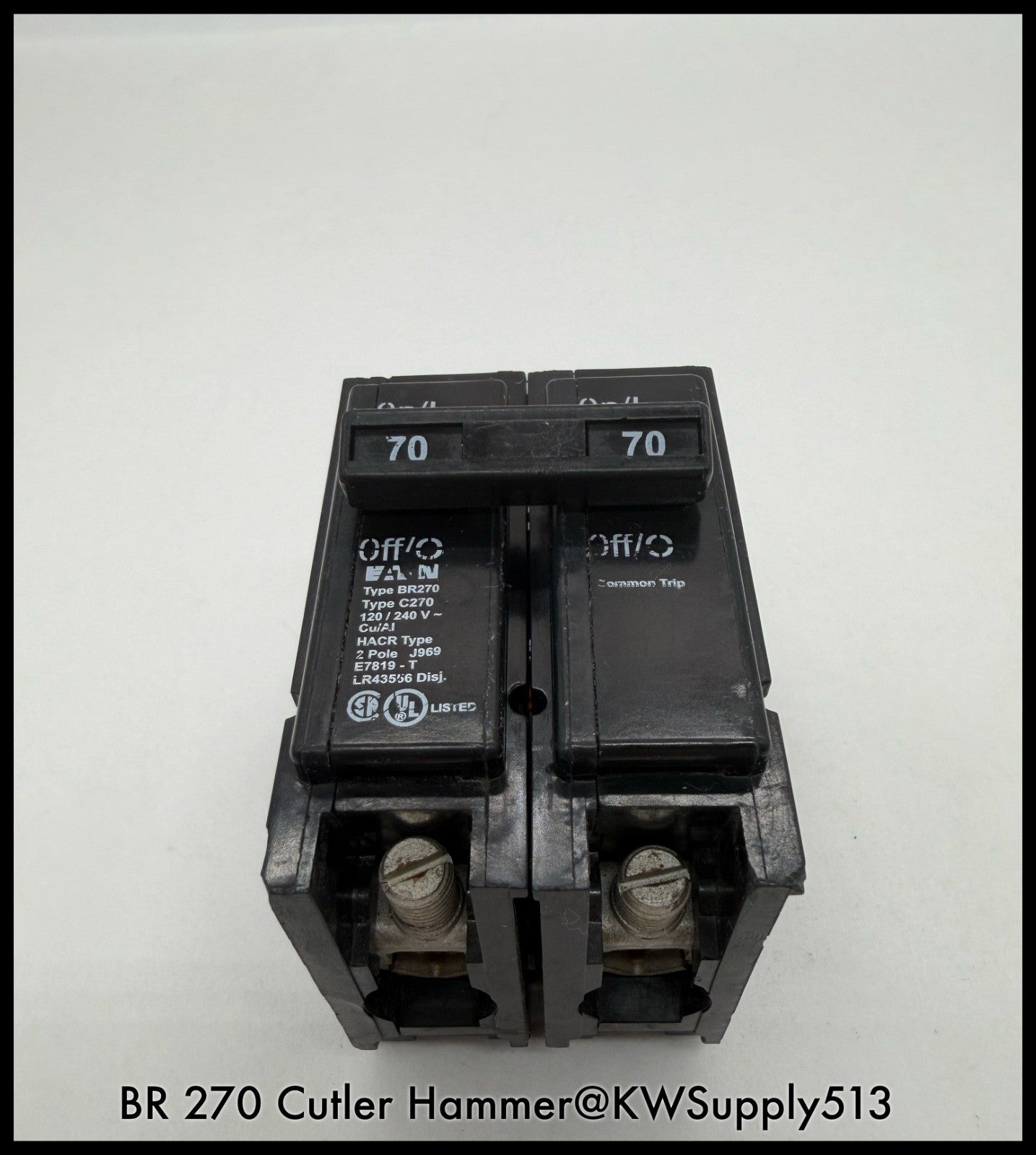 BR270~Eaton BR270 70A 2P 120/240V 10KA Circuit Breaker-Used