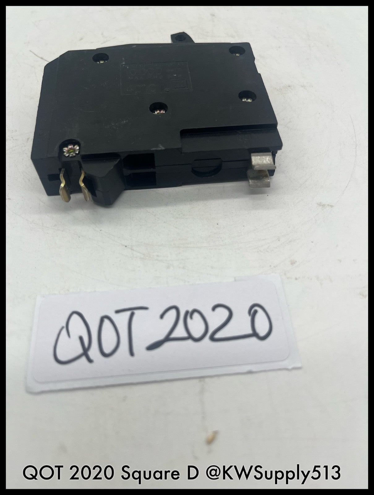 QOT2020~Square D QOT2020 20A 1p 120/240Vac Tandem Circuit Breaker-Used