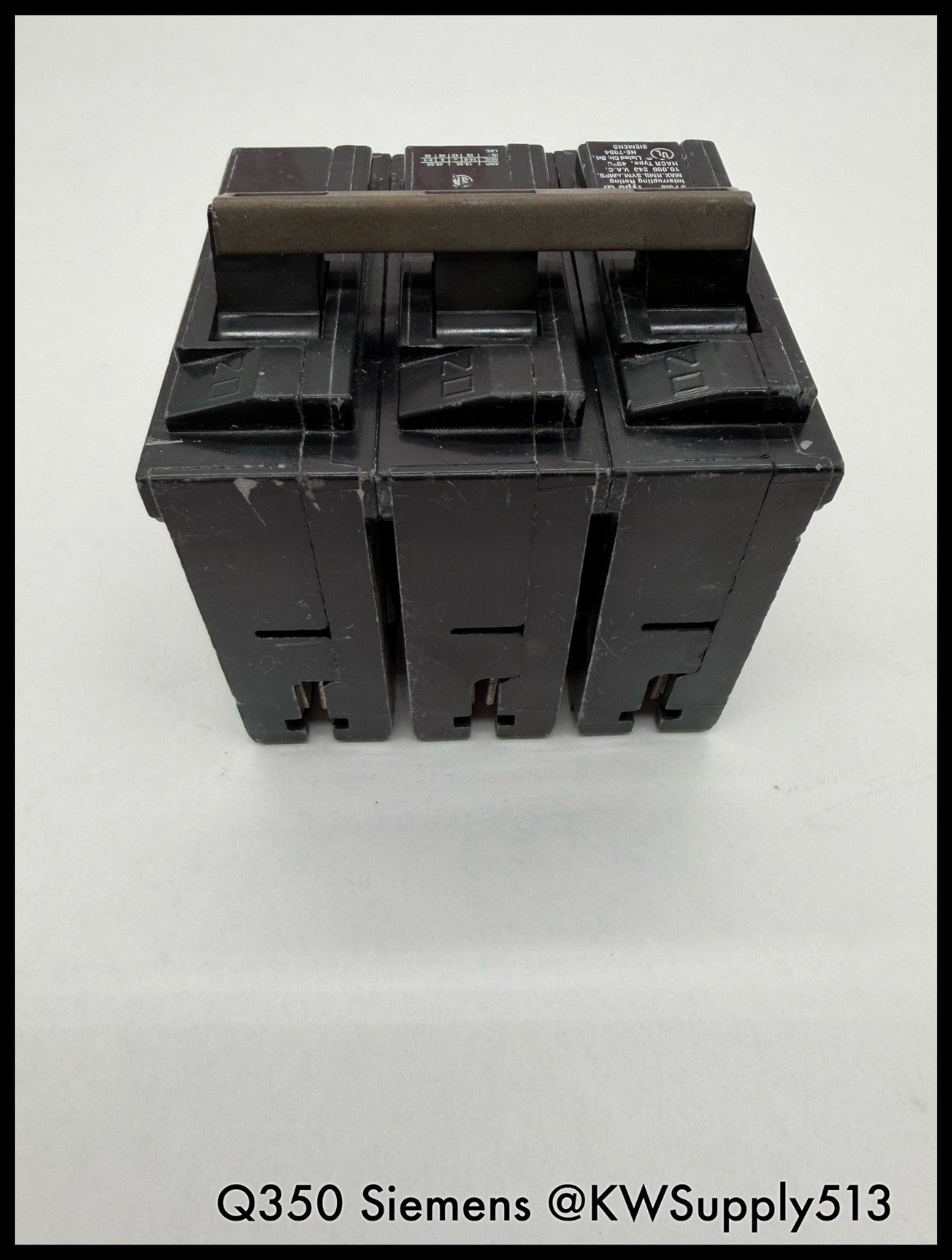 Q350~Siemens Q350 50A 3P 3PH 240VAC 10KA Circuit Breaker-Used