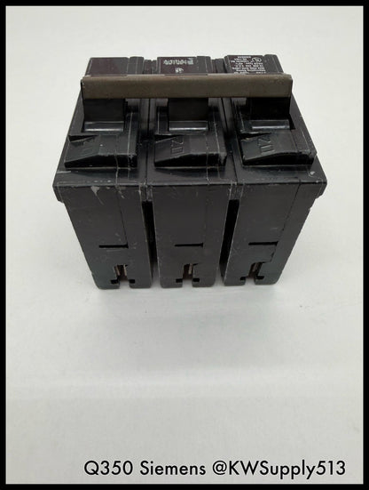 Q350~Siemens Q350 50A 3P 3PH 240VAC 10KA Circuit Breaker-Used