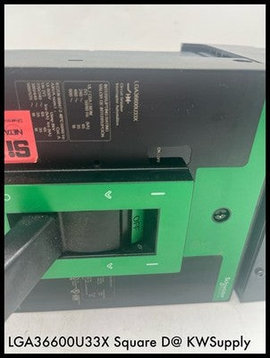LGA36600U33X~Square D LGA36600U33X 600A 3P 600V I-Line Circuit Breaker Used