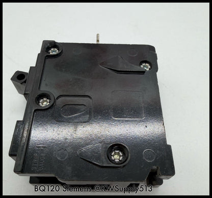 BQ120~Siemens BQ120 20A 120V 1P 1PH 10KA Circuit Breaker-Used