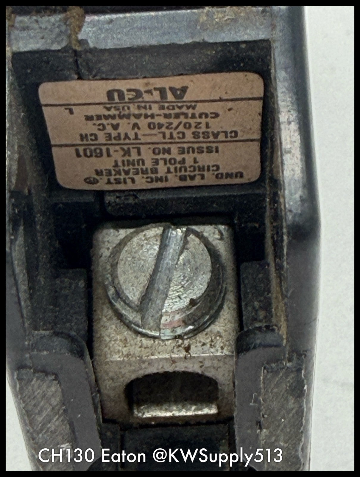 CH130~Eaton CH130 30A 1P 120/240V Circuit Breaker-Used