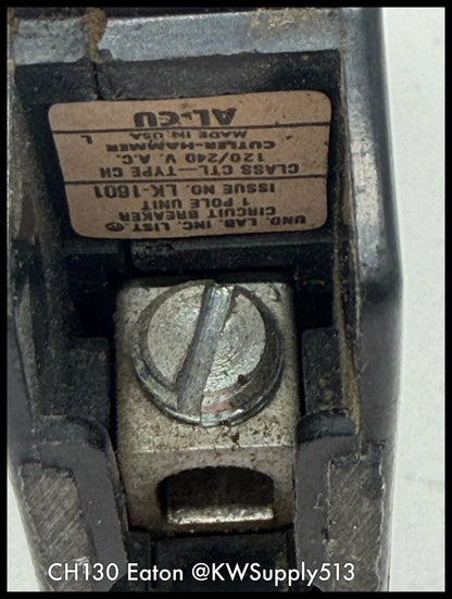 CH130~Eaton CH130 30A 1P 120/240V Circuit Breaker-Used