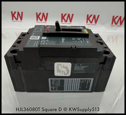 HJL36080T~Square D HJL36080T 80A 3P 3PH 600V Circuit Breaker-Used
