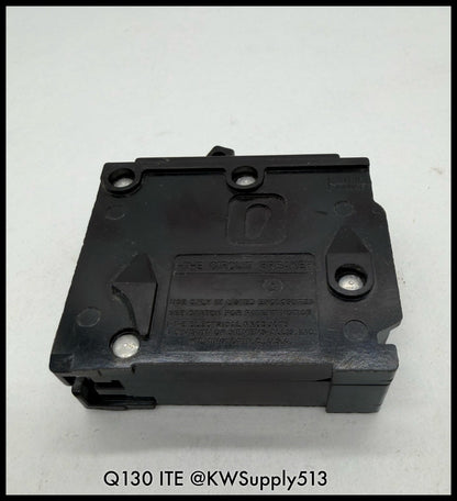 Q130~ITEQ130 30A 1P 120VAC 480VDC 10KA Circuit Breaker-Used