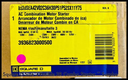 Size 3 Fusible Combination Starter-8536SEO1H30S