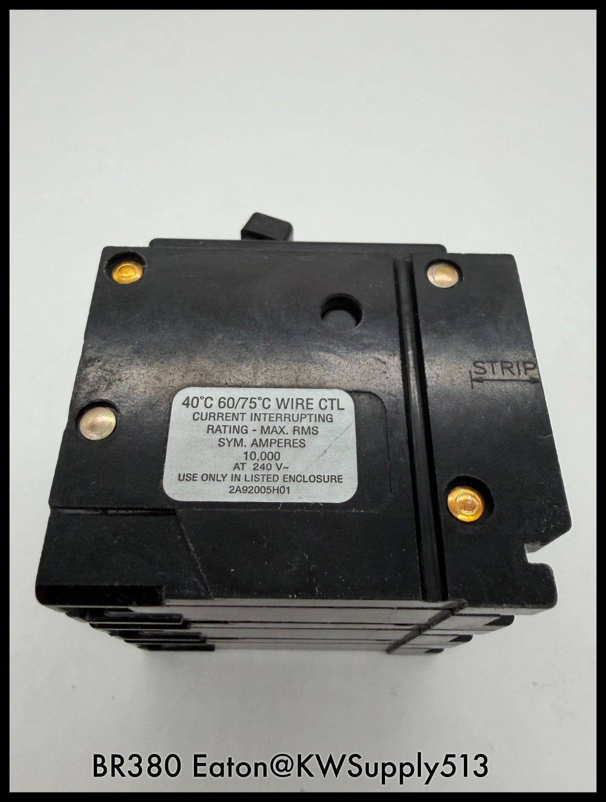 BR380~Eaton BR380 80A 240V 3P 10KA Circuit Breaker-Used