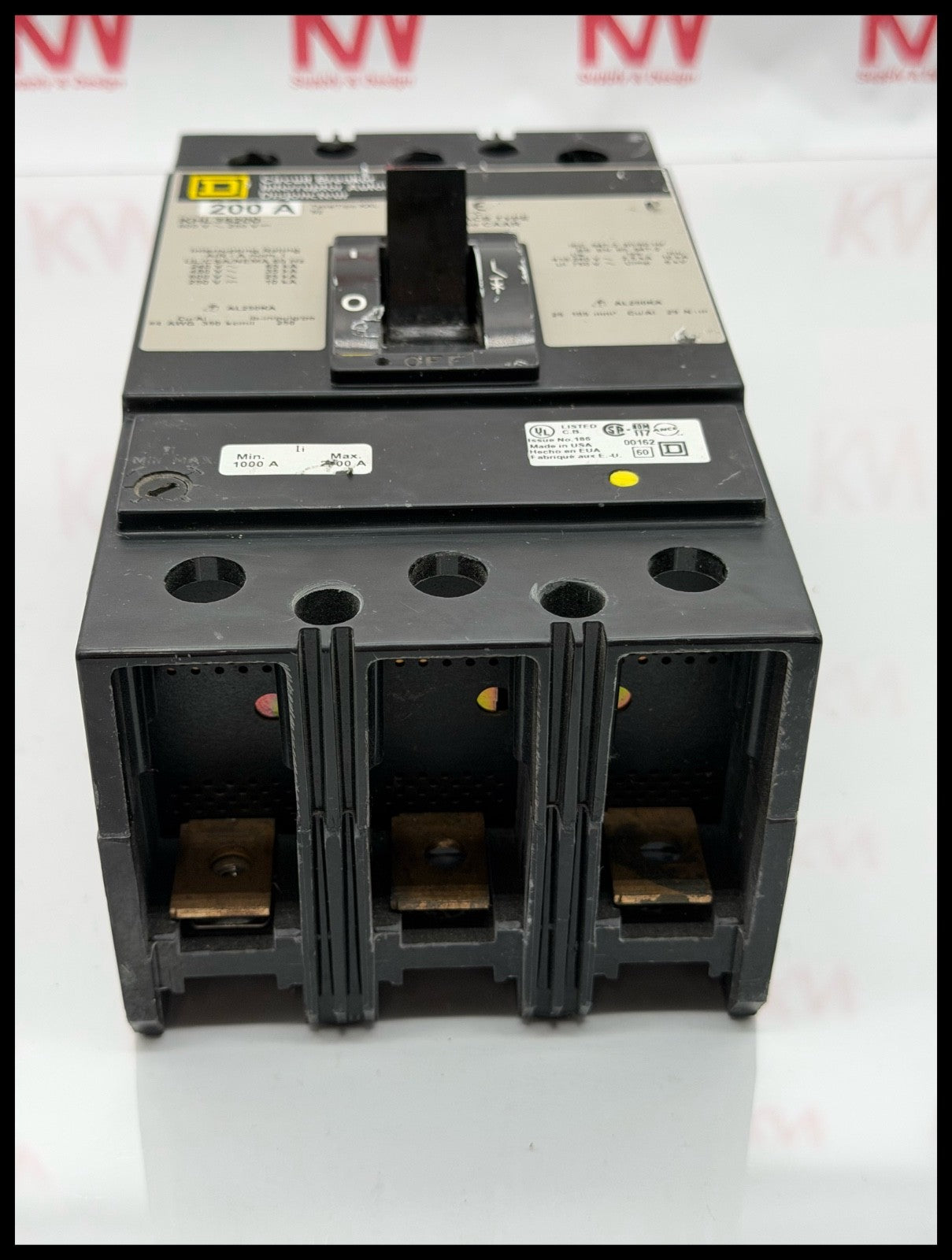 KHL36200~Square D KHL36200 200A 3P 3PH 600V Circuit Breaker-Used