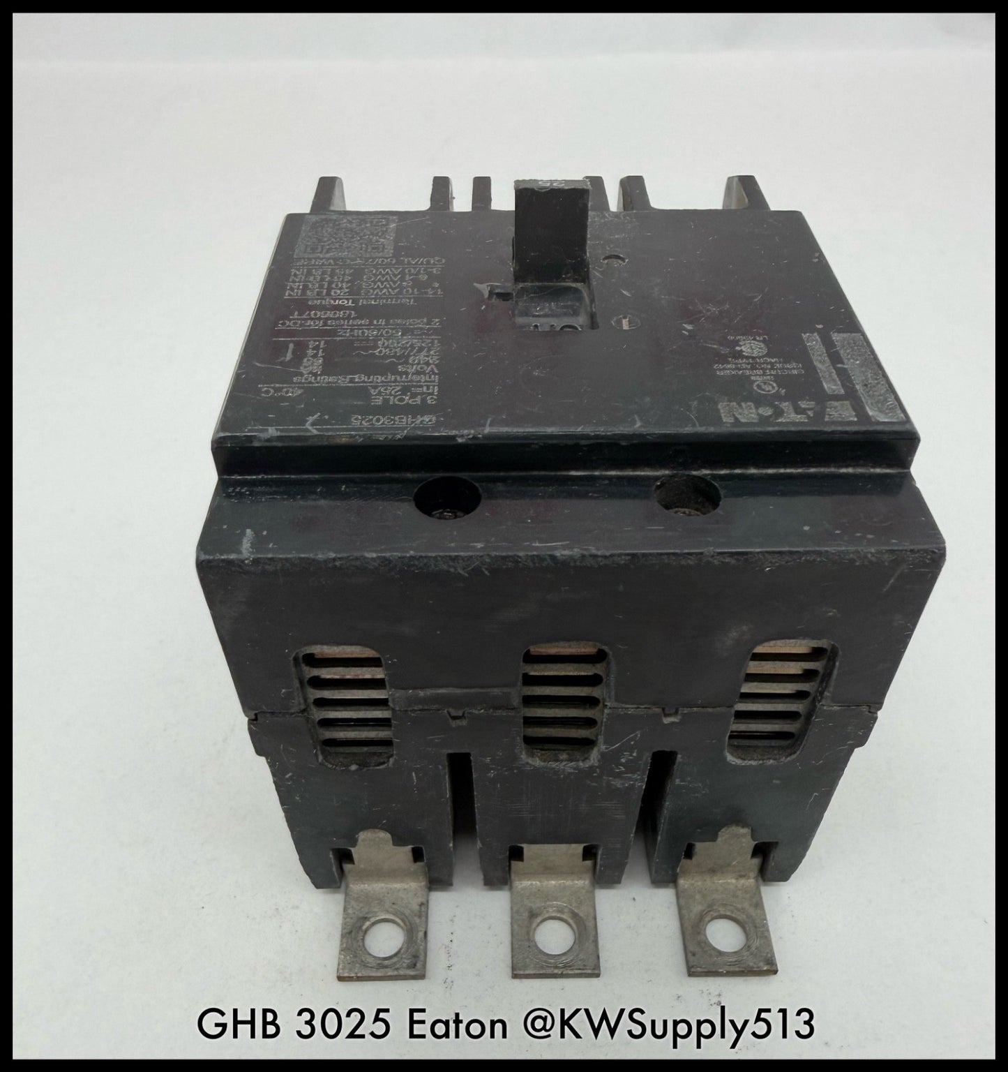 GHB3025~Eaton GHB3025 25A 480VAC Molded Case Circuit Breaker -Used