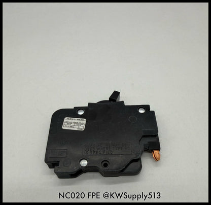 NC020~FPE NC020 20A 1P 120V Circuit Breaker-Used
