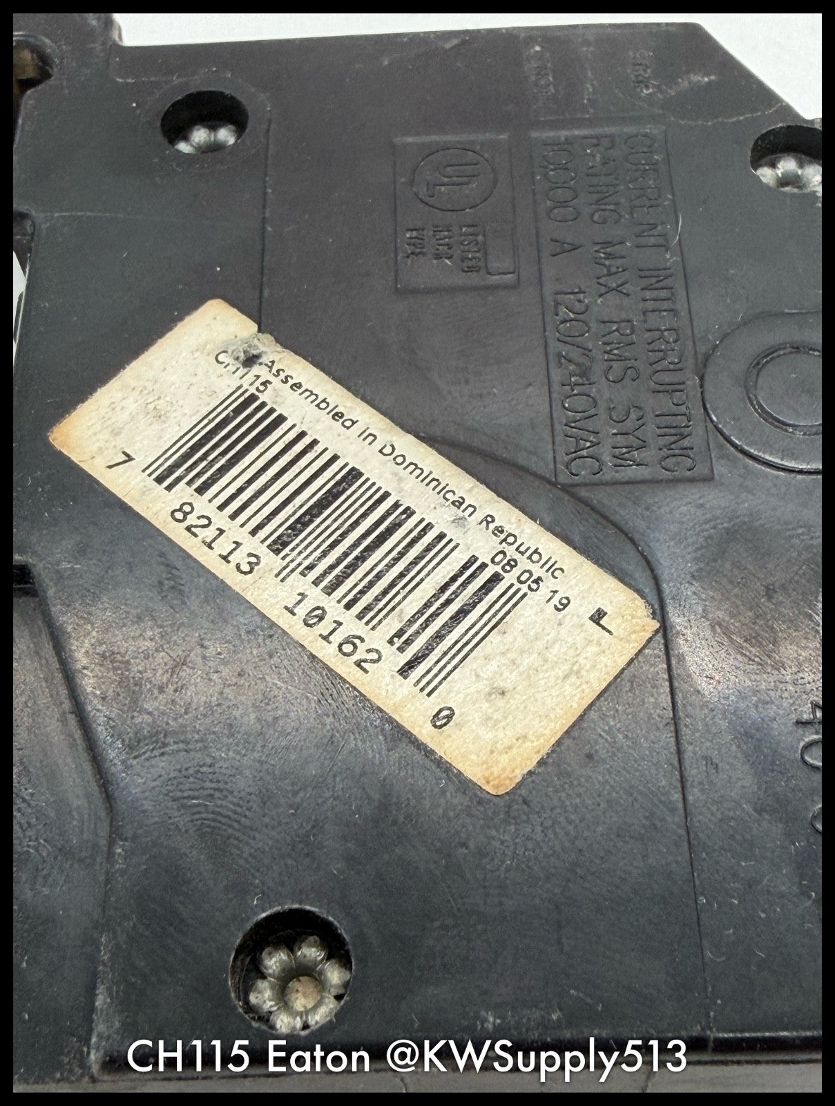 CH115~Eaton CH115 15A 120V 1P 10KA Mini Circuit Breaker-Used