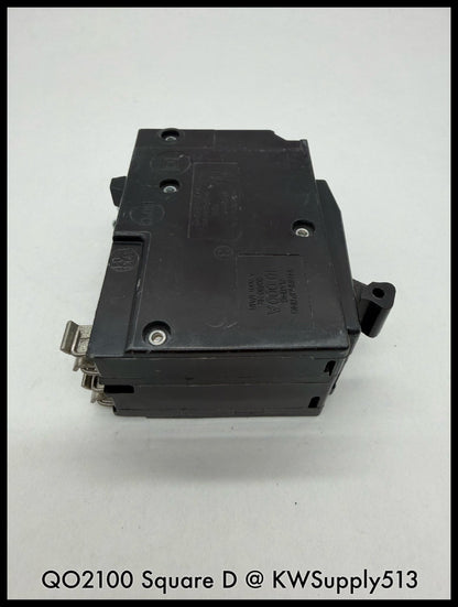 QO2100~Square D QO2100 100A 2P 120/240V 10KA TM Circuit Breaker-Used
