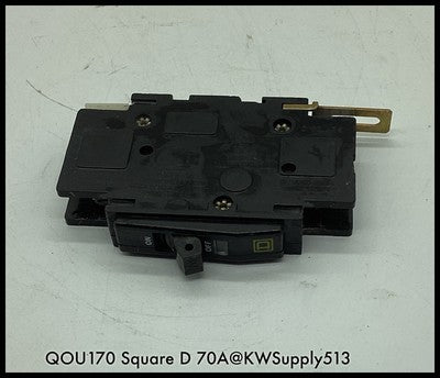 QOU170 ~ Square D QOU170 MCCB 70A 1P 120V TY QOU ~ Used