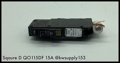 QO115DF ~ Sqaure D QO115DFI MCCB 15A Arc Fault Circuit interrupter ~ Surplus