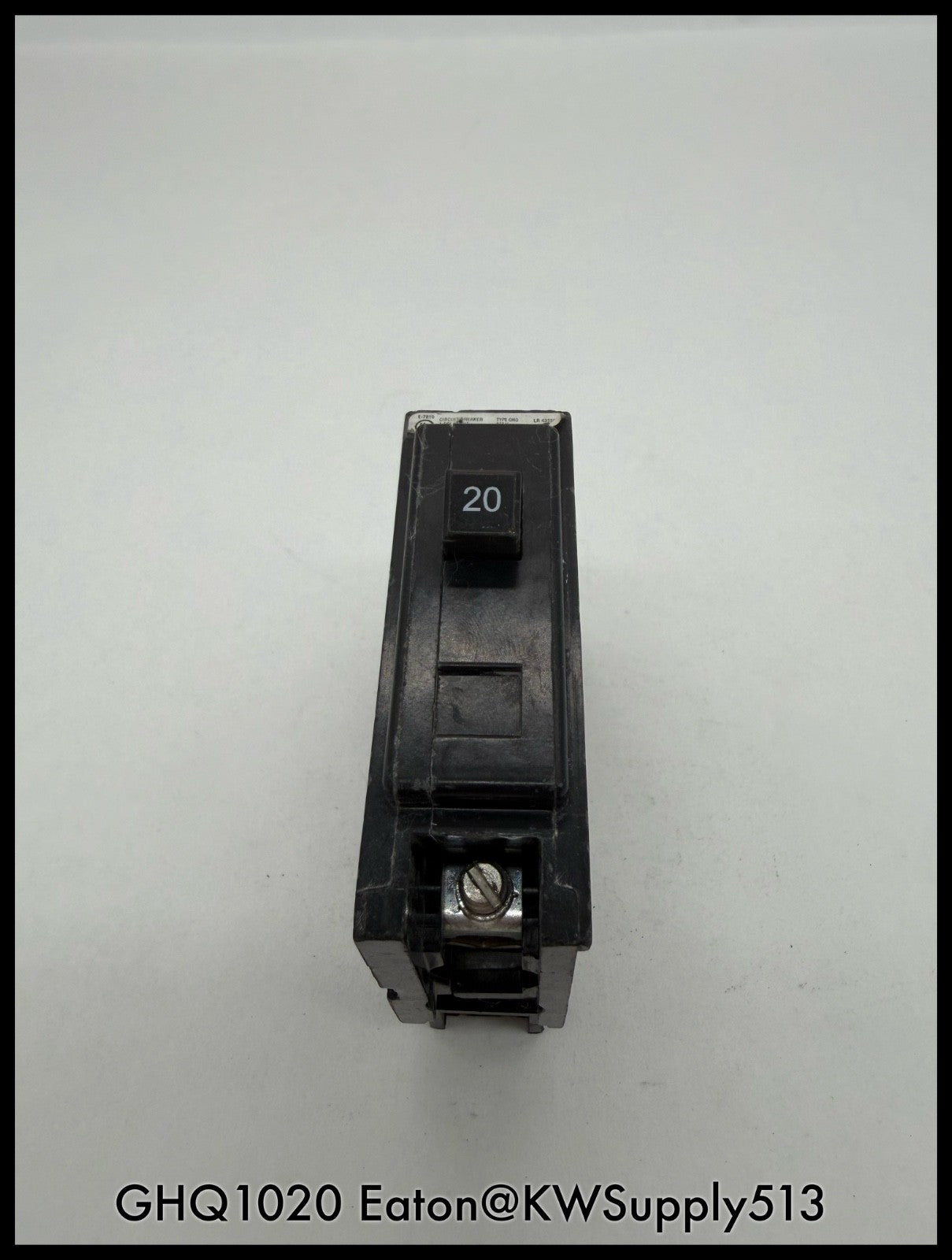 GHQ1020~Eaton GHQ1020 20A 277VAC 1P 1PH 14KA Circuit Breaker-Used