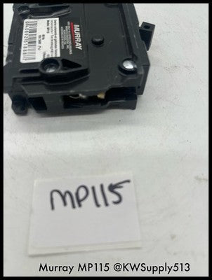 MP115~Murrary MP115 15A 1P 120V 60Hz 10KA Circuit Breaker -Used