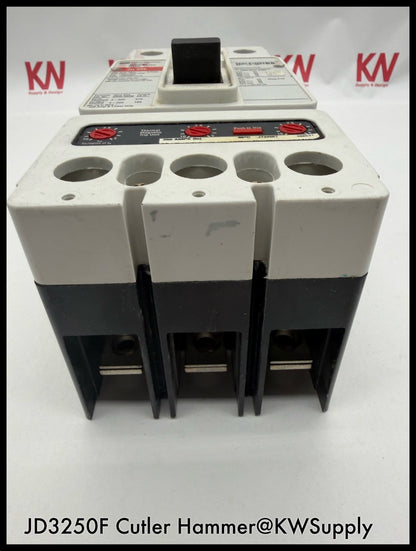JD3250F~Culter Hammer JD3250F 250A 3P 600VAC Circuit Breaker-Used
