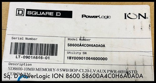 8600 PowerLogic ION-S8600A4C0H6A0A0A