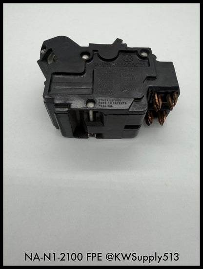 NA-N1-2100~FPE NA-N1-2100 100A 120/240VAC 10KA Circuit Breaker-Used