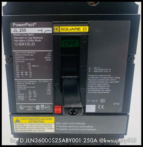 250A Circuit Breaker w/ Plug-in Adapter-JLN36000S25ABY001