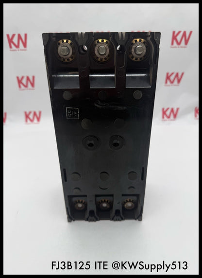 FJ3B125~ITE JF3B125 125A 3P 3PH 600V 14KA Circuit Breaker-Used