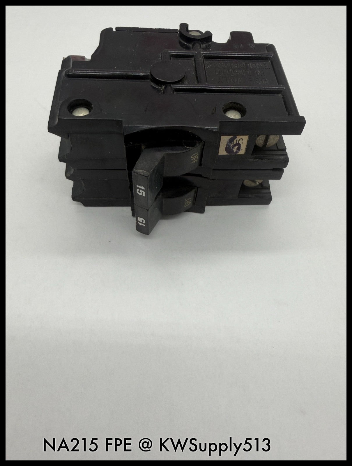 NA215~FPE NA215 15A 2P 1PH 120V/240VAC Circuit Breaker-Used