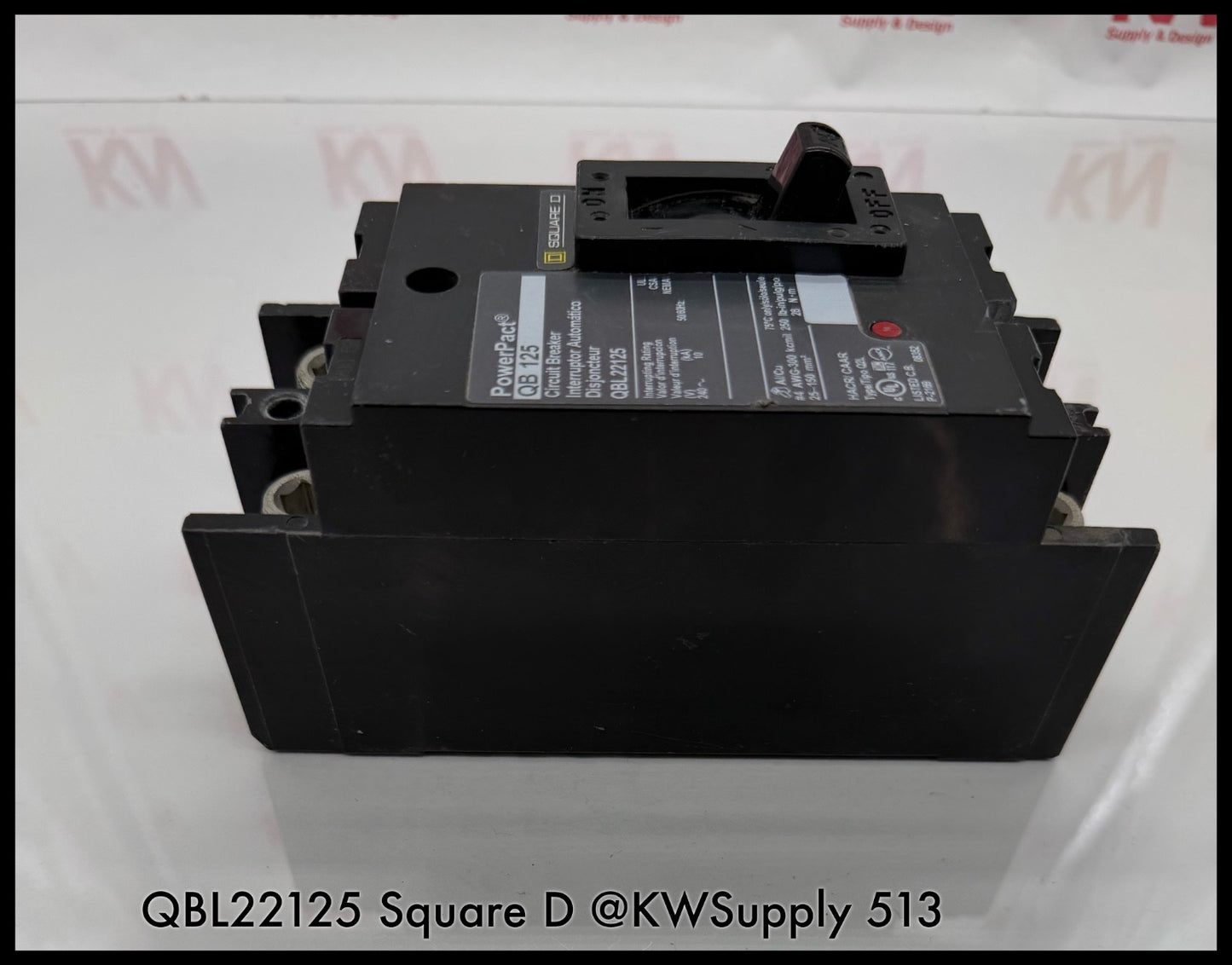 QBL22125~Square D QBL22125 125A 2P 1Ph 240VAC 10KA TM Circuit Breaker-Used