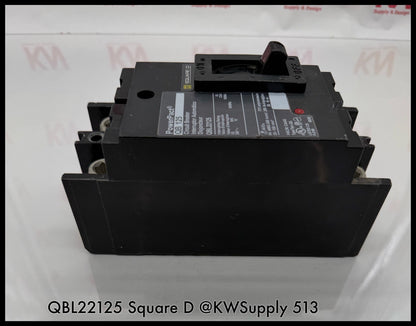 QBL22125~Square D QBL22125 125A 2P 1Ph 240VAC 10KA TM Circuit Breaker-Used