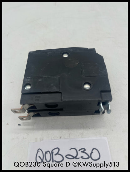 QOB230~Square D QOB230 30A 2P 120/240V  10KA Mini Circuit Breaker-Used