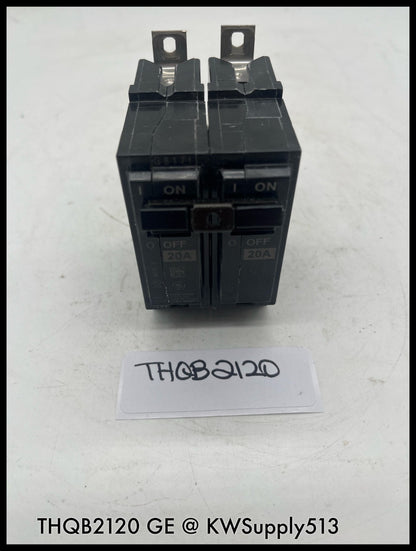 THQB2120~GE THQB2120 20A 2P 120/240Vac Circuit Breaker-Used