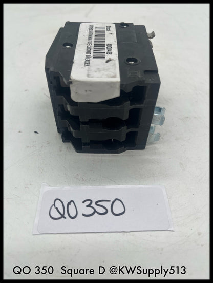 QO350~Square D QOB350 50A 3P 120/240V 10KA Mini Circuit Breaker-Used