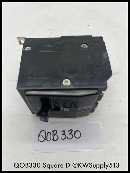 QOB330~Square D QO330 30A 3P 120/240V 10KA Mini Circuit Breaker-Used