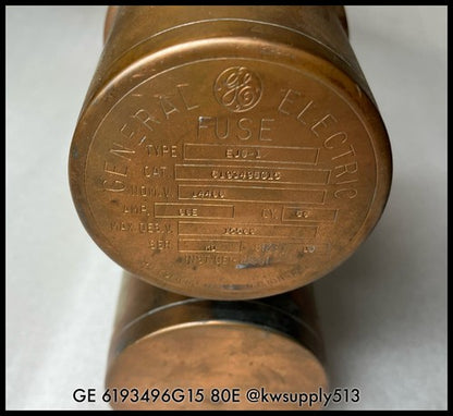 General Electric GE~6193496G15 80 amp 15kV EJO-1 Size DD