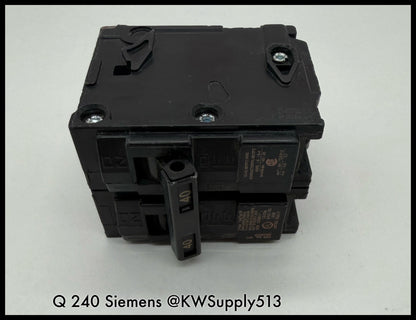 Q240~Siemens Q240 40A 2P 1PH 240VAC 10KA Circuit Breaker-Used