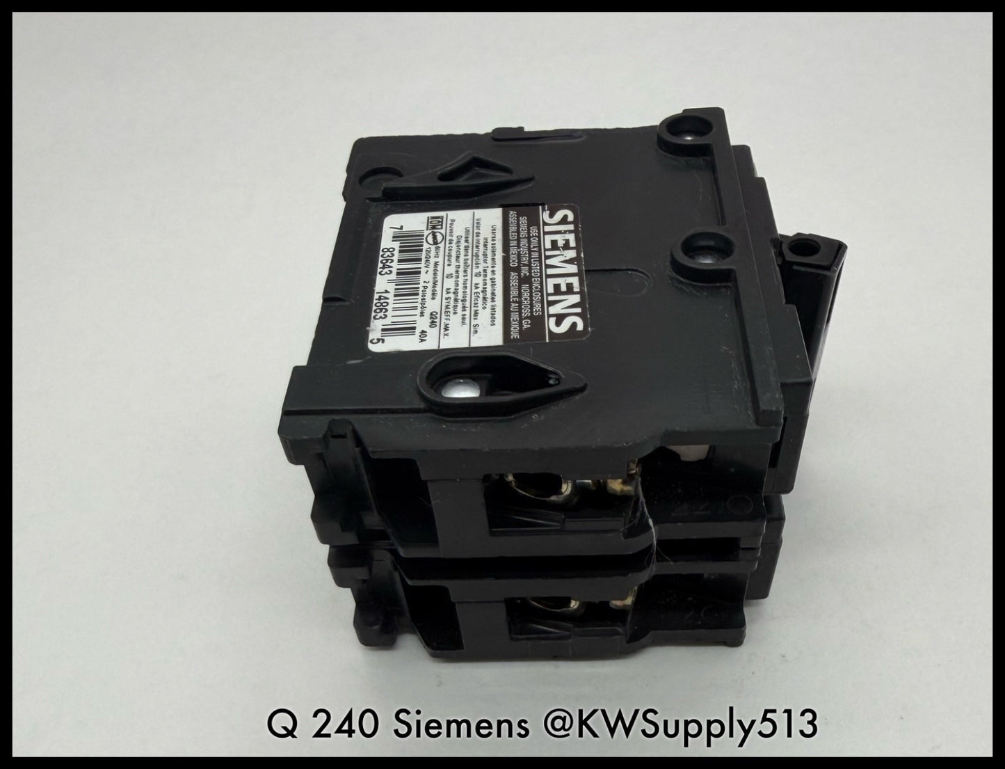 Q240~Siemens Q240 40A 2P 1PH 240VAC 10KA Circuit Breaker-Used