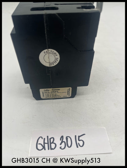 GHB3015~Cutler Hammer GHB3015 15A 3P 480V/277V Circuit Breaker-Used