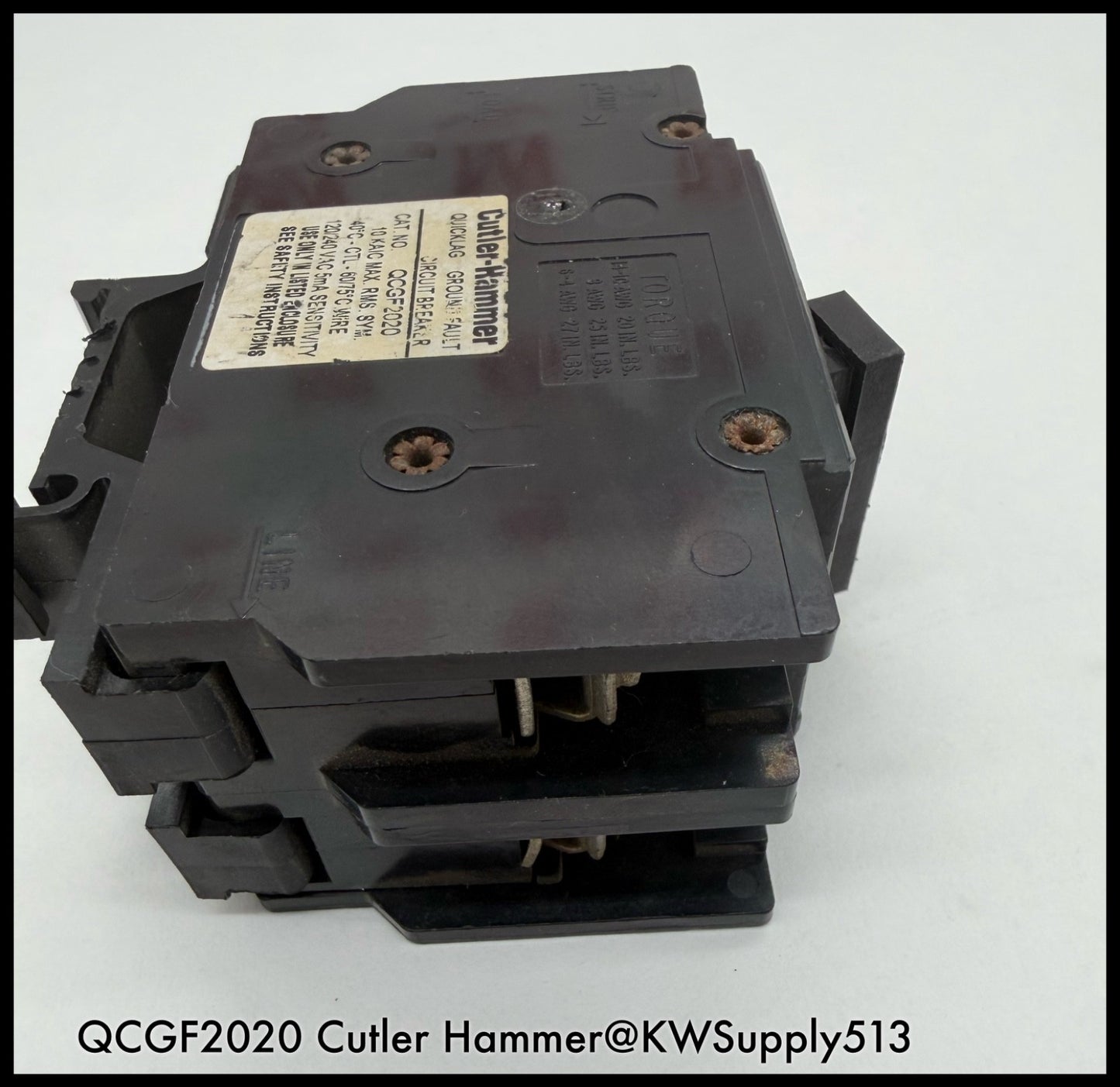 QCGF2020~Cutler Hammer QCGF2020 20A 120/240V 2P 10KA Circuit Breaker-Used