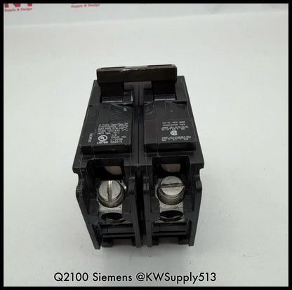 Q2100~Siemens Q2100 100A 2 Pole1P 120/ 240V 10KA Circuit Breaker -Used