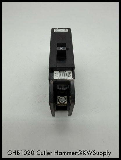 GHB1020~Cutler Hammer GHB1020 20A 277/480VAC 1P 1PH 14KA Circuit Breaker-Used