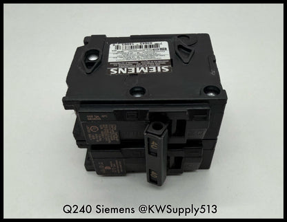 Q240~Siemens Q240 40A 2P 1PH 240VAC 10KA Circuit Breaker-Used