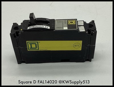 FAL14020 ~ Square D FAL14020 20A 1P 277V MCCB ~ Used