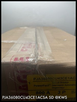 PJA36080CU43CE1ACSA ~ Square D 800A Circuit Breaker with AS ST TMTU Surplus