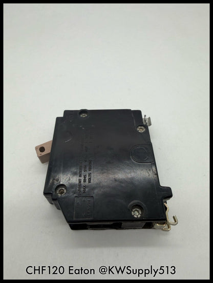 CHF120~Eaton CHF120 20A Plug On 1-Pole Circuit Breaker-Used