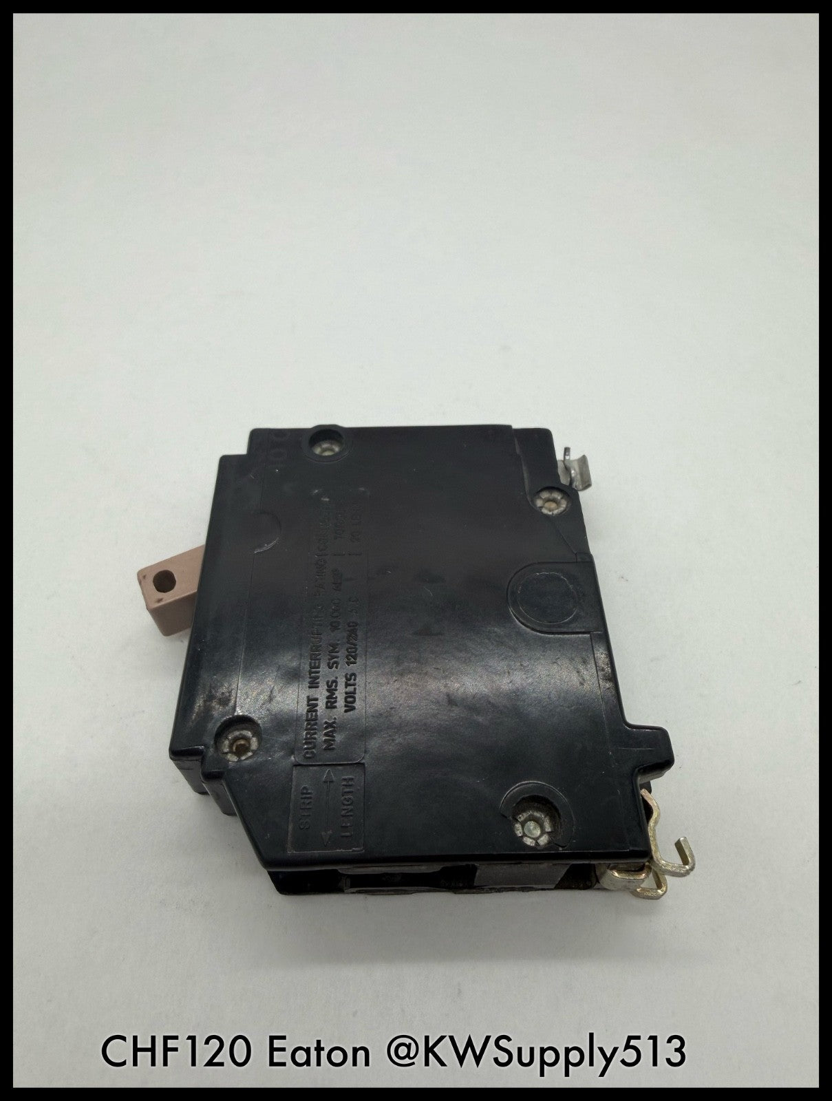 CHF120~Eaton CHF120 20A Plug On 1-Pole Circuit Breaker-Used