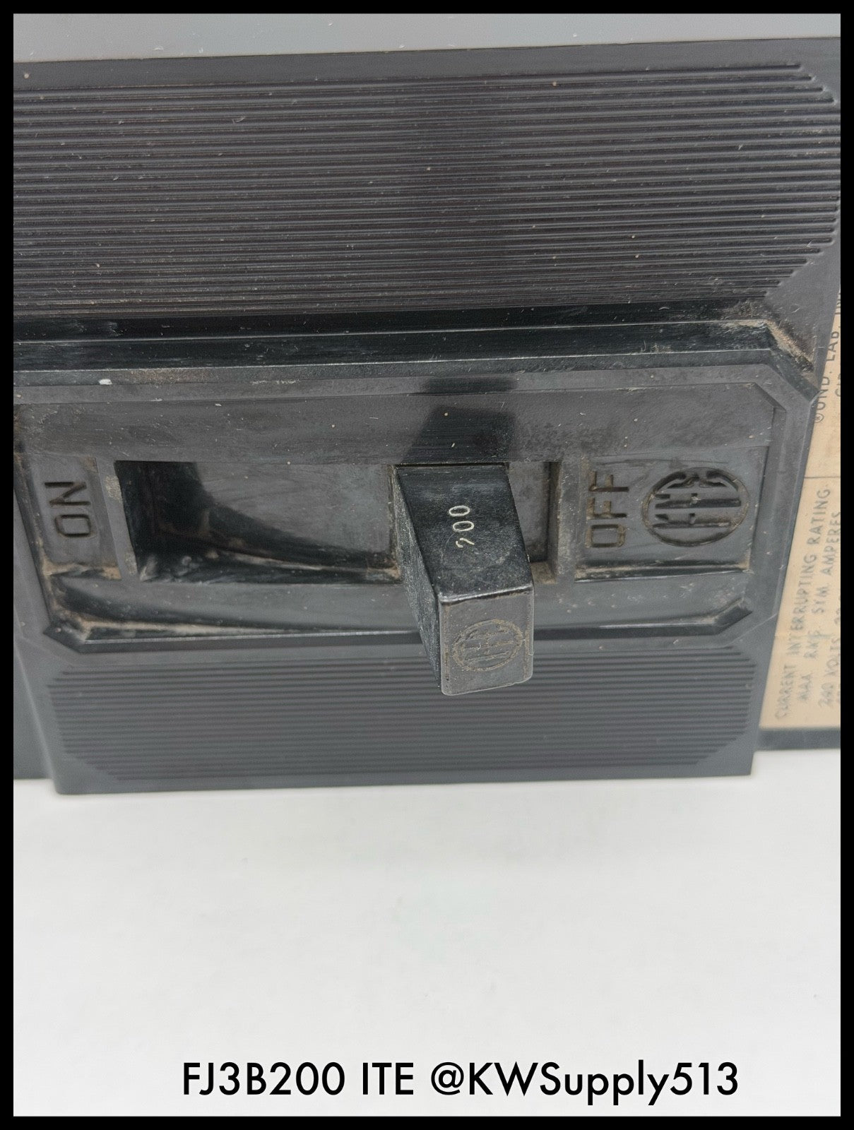 FJ3B200~ITE FJ3B200 200A 3P 3PH 600VAC 14KA TM Circuit Breaker-Used