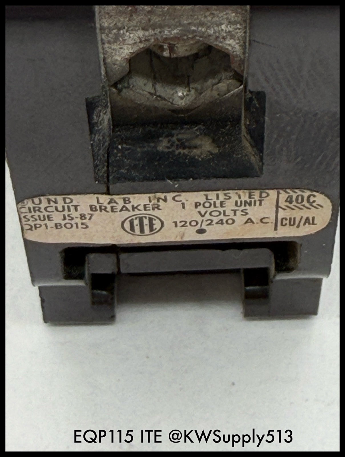 EQP115~ITE EQP115 15A 1P Circuit Breaker-Used