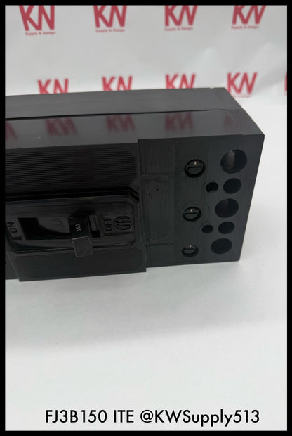 FJ3B150~ITE FJ3B150 150A 3P 3PH 600VAC 14KA Molded Case Circuit Breaker-Used
